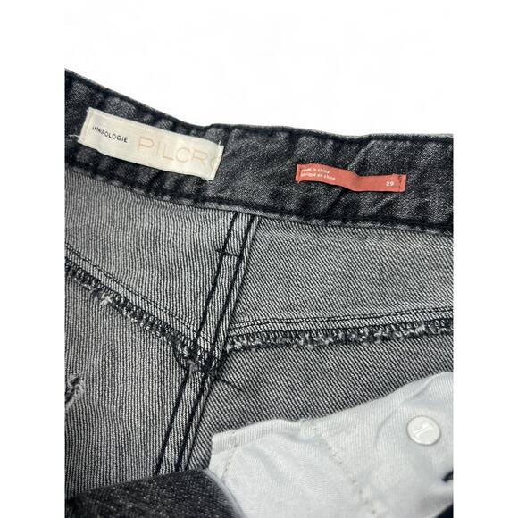 Pilcro Anthropologie | 29 Jeans High-Rise Rhinestone Beaded Straight Pants Crop - Picture 5 of 7